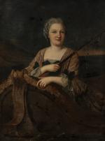 Attribué à Donatien Nonotte (Français, 1708-1785)
Portrait de dame à la...