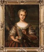 Ecole française du XIXe siècle
Portrait de jeune fille à la...