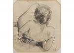 Alfred Roll (Français, 1846-1919) 
Femme nue de dos

Fusain sur papier.
Signé...