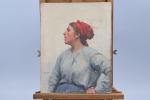 Eugène Feyen (Français, 1815-1908)
Femme au bonnet rouge
Jeune femme au bonnet...