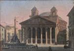 Ecole italienne du XIXe siècle 
Le panthéon, Rome 

Huile sur...