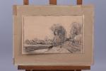 Johan Barthold Jongkind (Néerlandais, 1819-1891)
Chemin aux arbres

Crayon sur papier.
Signé en...