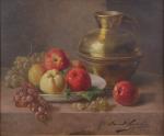 Alfred Arthur Brunel de Neuville (Français, 1852-1941)
Nature morte au panier...