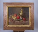 Alfred Arthur Brunel de Neuville (Français, 1852-1941)
Nature morte au panier...