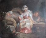 suiveur de Jean-Honoré Fragonard (Français, 1732-1806) 
La bonne mère

Toile.

Haut. 57...