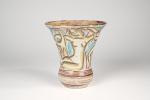 Attribué à Edouard Cazaux (Français, 1889-1974) 
Vase cornet 

Céramique à...