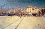 Henry MALFROY (1895 - 1944)Toulon, le port marchand.Toile signée et...