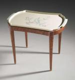 Jean ROYÈRE (1902-1981)  TABLE BASSE en ronce de noyer....