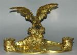 Parure de bureau complète en bronze doré par A. MARIONNET...