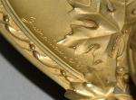 Écritoire en bronze doré par Guénardeau, décor Art Nouveau sur...