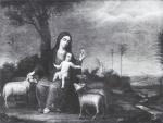 Suiveur de Bartolome Esteban MURILLO : 
Vierge à l'Enfant. 
Toile....