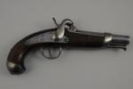 PISTOLET DE GENDARMERIE À PERCUSSION, modèle 1842. Canon rond à...