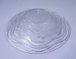 LALIQUE. COUPE circulaire en verre blanc moulé-pressé. Modèle "VAGUES N°1"...