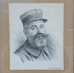 Paul Aufray 
Portrait de soldat, 1934

Graphite sur papier.

Haut. 29 Larg....