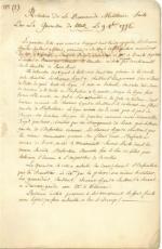 Donatien Marie Joseph de Vimeur, vicomte de ROCHAMBEAU. Manuscrit, Régiment...