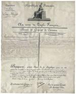 Bonaparte - Brevet de général de divisionNapoléon BONAPARTE. P.S. «...