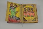 ETHIOPIE. Bible manuscrite sur parchemin orné de 10 pages aquarellées...
