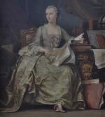 PEDRONI C.Portrait de la marquise de Pompadour.Huile sur toile signée...
