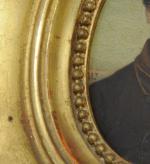 École FRANÇAISE du XIXème.Portrait d'Auguste Guérin (1812-1888).Huile sur carton. Signé...
