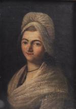 École FRANÇAISE du début du XIXème.Portrait de femme.Huile sur toile.32...