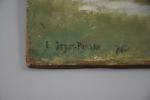 DEBAT-PONSAN Edouard Bernard (1847 - 1923).Paysage.Huile sur panneau, signée en...