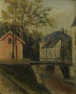 QUIZET Alphonse (1885-1955). Pont au bouillon Kub. Isorel signé "quizet",...