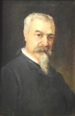 École ESPAGNOLE du XIXème.Portrait d'homme.Huile sur toile.36,5 x 24 cm.Porte...