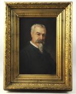 École ESPAGNOLE du XIXème.Portrait d'homme.Huile sur toile.36,5 x 24 cm.Porte...