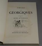 VIRGILE. Les Géorgiques. Lutetiae, 1947.2 vol. in-folio velin, dos orné,...