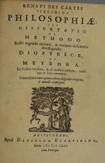 DESCARTES. Meditationes. T1Apud. Ludovicum et Danielem. Elzevirios, 1663. In-4 vél....