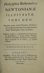 Philosophiae Mathematicae Newtonianae illustratae. Londini, Meighan, Matley, 1730. In-8 veau...