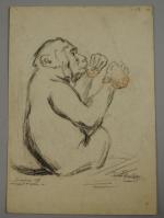 LE SOUDIER Jane (1885-1976).Environ quarante dessins préparatoires, principalement à sujets...