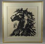 d'ANTY Henry (1910-1998)Tête de cheval.Lavis d'encre, signé à gauche.50 x...
