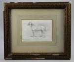 BONHEUR Rosa (1822-1899)Étude de cheval.Dessin au crayon, avec cachet d'atelier...