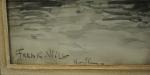 FRANK-WILL (1900-1951).Honfleur.Aquarelle gouachée, titrée et signée en bas à gauche.50...