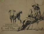 BERCHEM Nicolaes (1620-1683).Animalia. 20 eaux-fortes contrecollées sur papier, dont trois...
