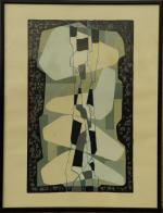 DEYROLLE Jean (1911-1967). Composition abstraite.Lithographie signée au crayon en bas...