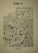 DUBOUT Albert (1906-1978)Affiche le "Jour V".75 x 53 cm. (accdts).