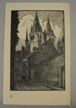GAUDET Étienne (1891-1963).Suite de "6 images gravées", "Blois et ses...