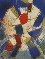 GERMAIN Jacques (1915-2001).Composition abstraite.Lithographie signée dans la marge, datée 74,...