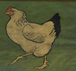 RABIER Benjamin, dans le goût de.Poule et poussins.Chromolithographie.40 x 159...