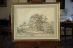 Jacobus Theodorus ABELS (Amsterdam 1803 - 1866).Paysage en forêt avec...