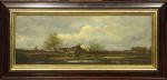 attribué à Jules DUPRÉ (1811-1889)Paire de paysages : chaumière, bord...
