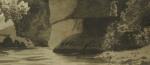 Achille Etna MICHALLON (1796-1822).Paysage méridional.Lavis d'encre noire sur papier.30,5 x...