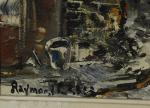 Raymond BESSE (1899-1969)."La ruelle vers Clichy".Huile sur toile, signée en...