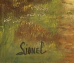 LIONEL, école FRANÇAISE du XXème.Scènes champêtres.Paire d'huiles sur toile, signées.73...
