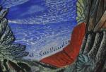 Aristide CAILLAUD (1902-1990).Vue de Menton.Aquarelle gouachée, signée et datée 64.52...
