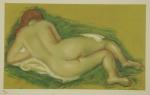 Aristide MAILLOL (1861-1944),  d'après Nu de dos.Lithographie en couleurs,...