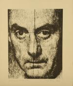 MAN RAY (1890 - 1976).Autoportrait.Lithographie dédicacée "À Anne Marie Marteau"...