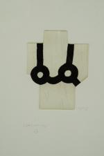 Eduardo CHILLIDA (1924-2002)."Bikaina XI", 1987.Lithographie sur papier gaufré. Signée dans...
